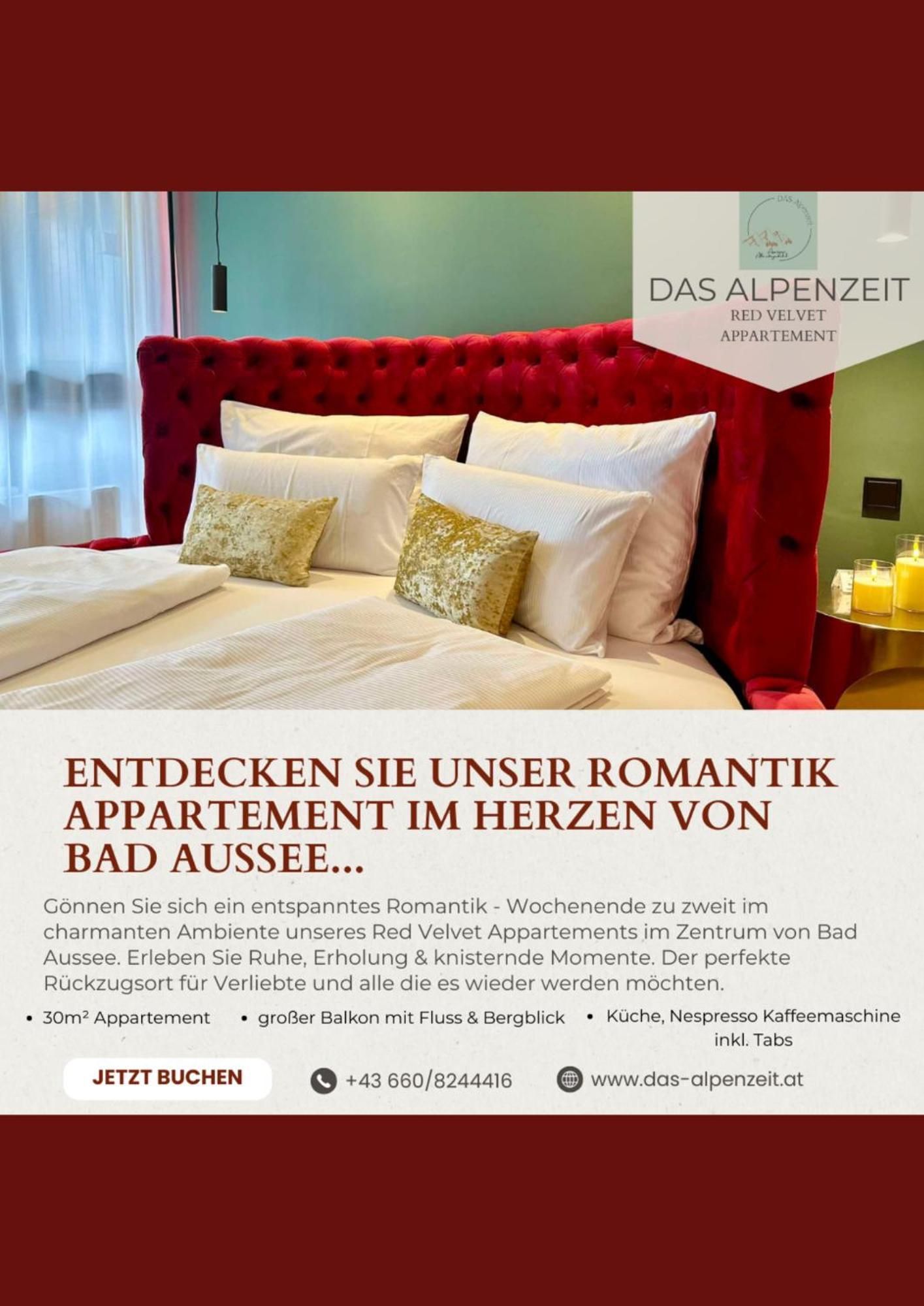 Das Alpenzeit Appartement Mit Just Private Terrasse (Adults Only) Bad Aussee Exteriör bild