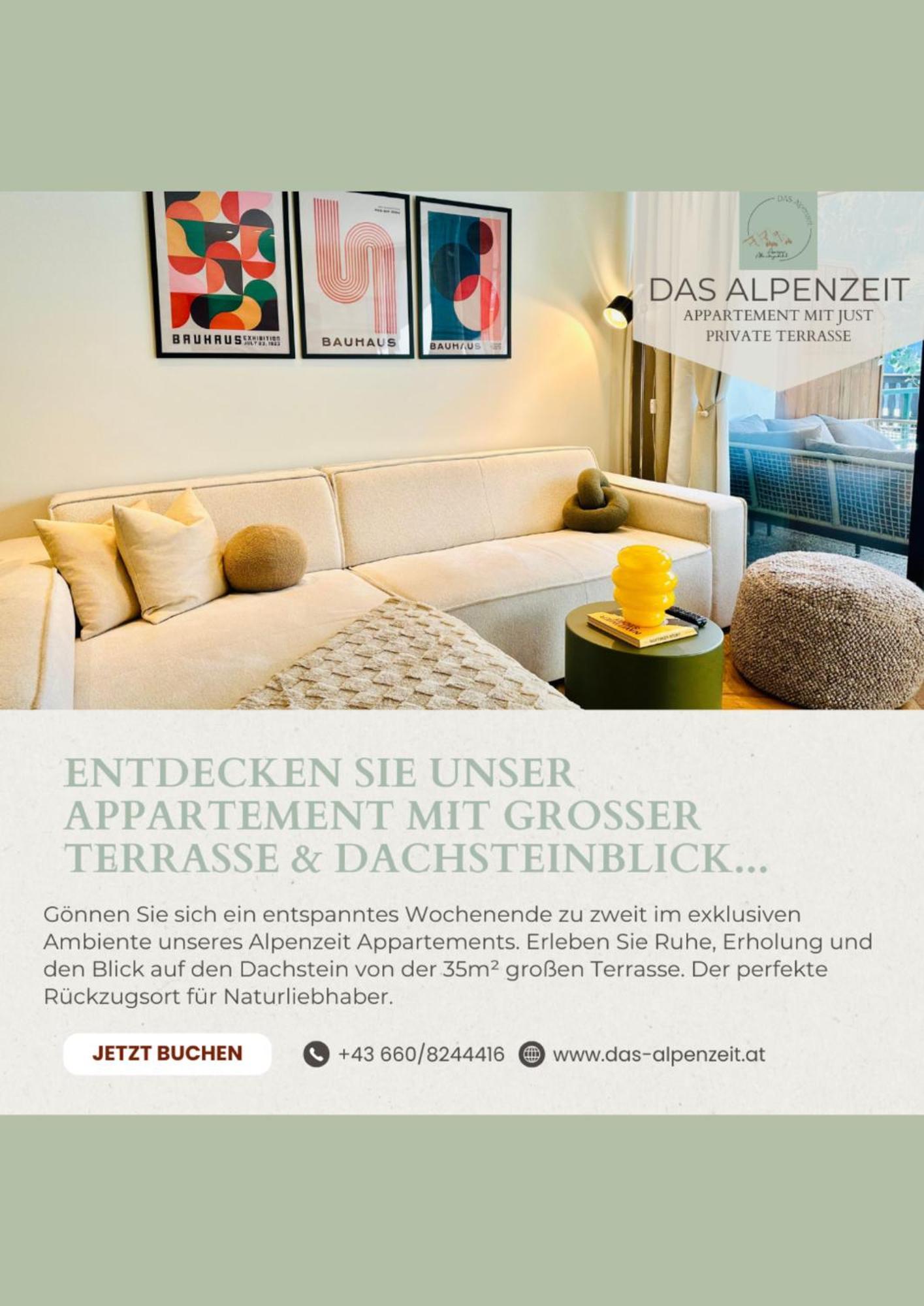 Das Alpenzeit Appartement Mit Just Private Terrasse (Adults Only) Bad Aussee Exteriör bild