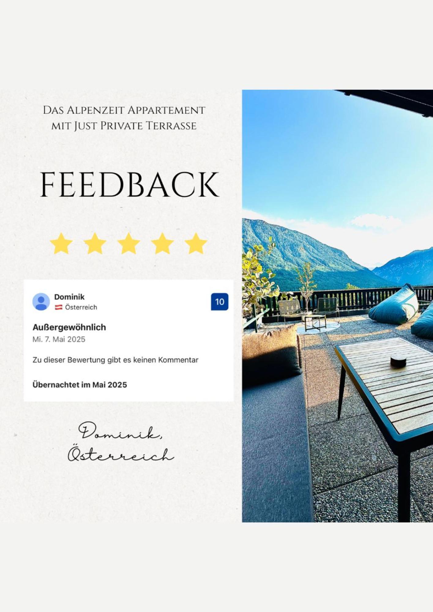 Das Alpenzeit Appartement Mit Just Private Terrasse (Adults Only) Bad Aussee Exteriör bild